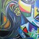 1970s Cubist Oil Painting