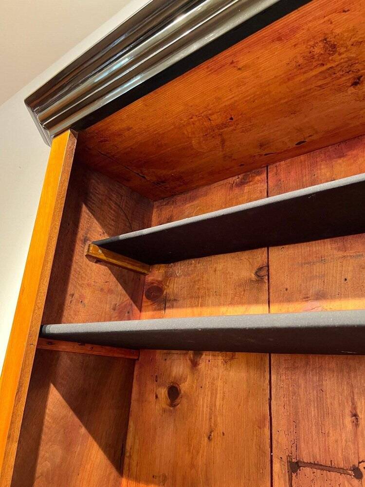 Biedermeier Bookcase in Walnut & Glass, Austria, 1825