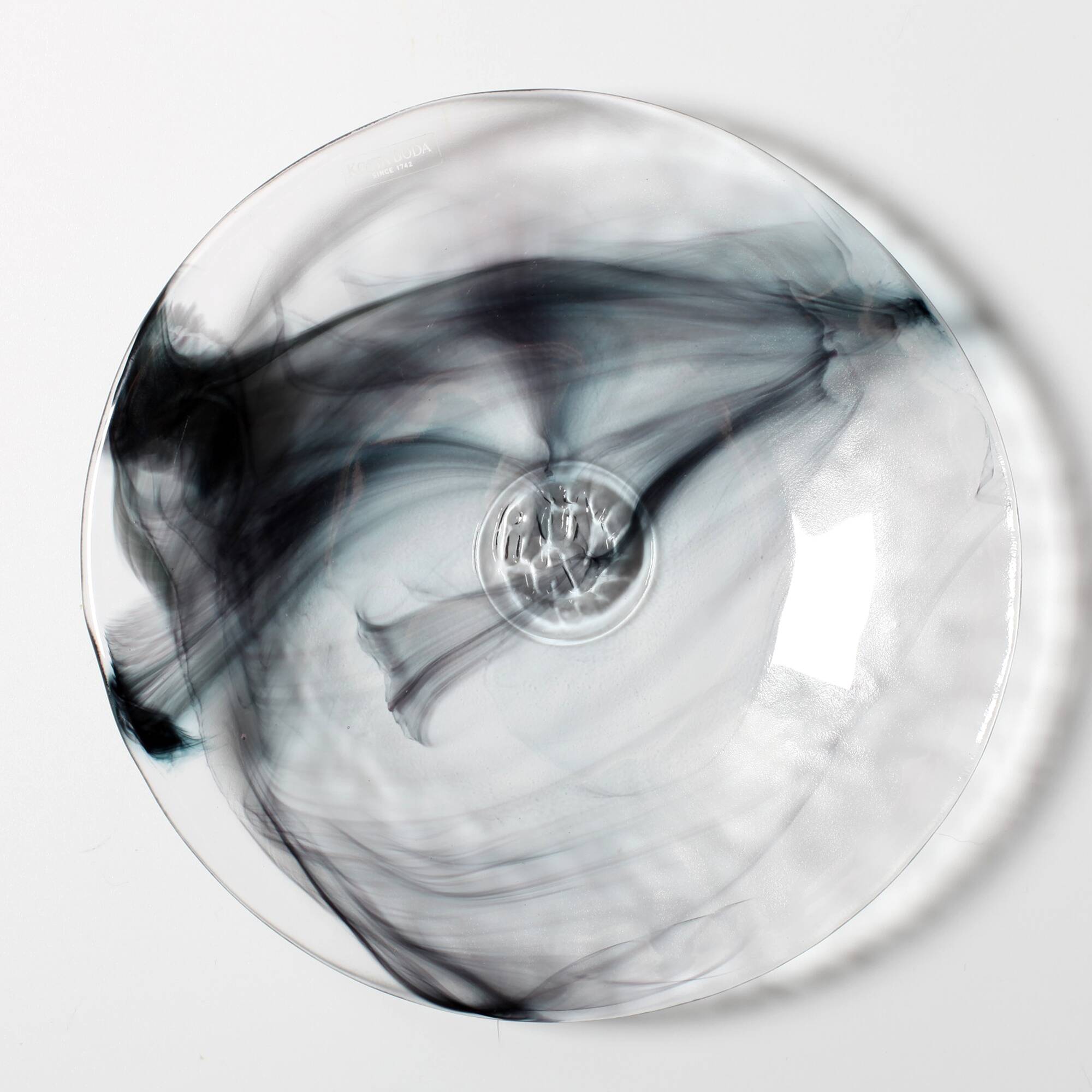 Set of 4 Kosta Boda 'Mine' Glass Dessert Plates by Ulrica Hydman Vallien