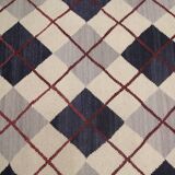 Modern Kilim blue check pattern wool kilim carpet geometric kelim area rug