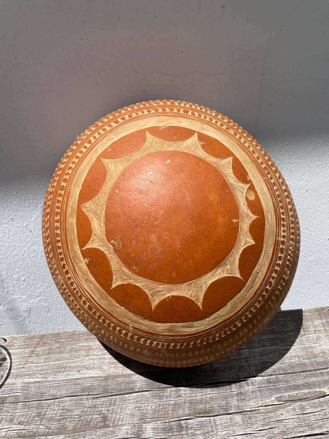 Ethnic wall calabash