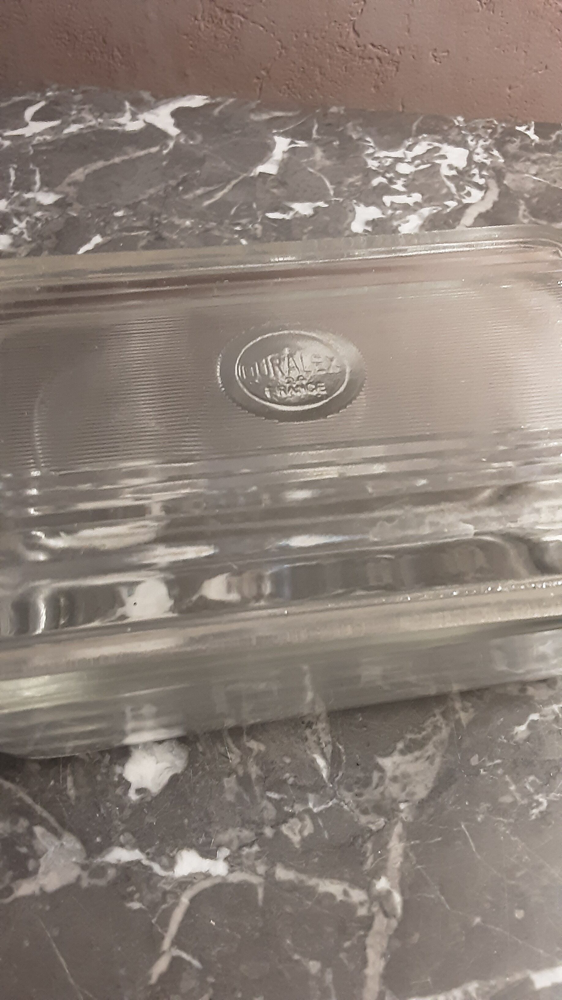 Vintage Duralex glass butter maker