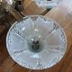 Lustre ancien Art Déco laiton + verre