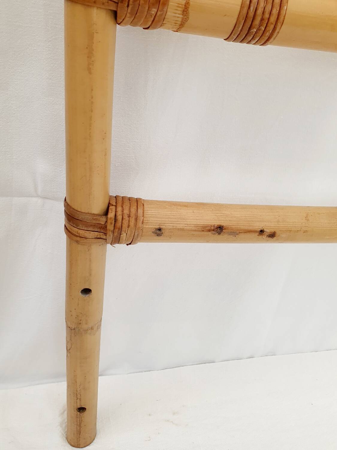 Vintage rattan bed for 2 people 140/190