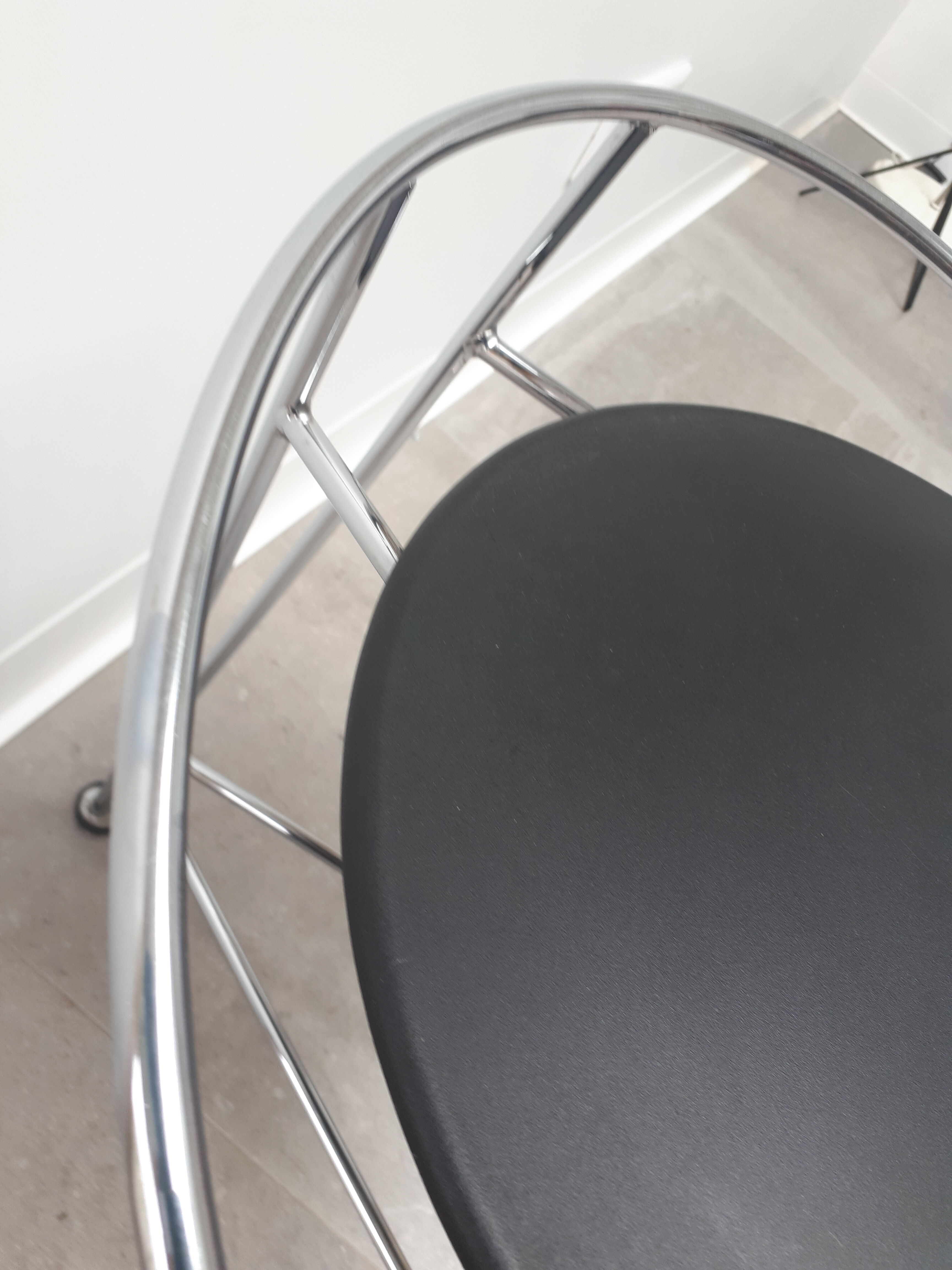 Pair of stools by Pascal Mourgue silver Moon