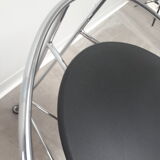 Pair of stools by Pascal Mourgue silver Moon