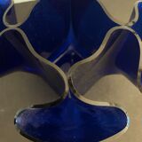 Luigi Massoni handkerchief vase for Guzzini in blue plexiglass
