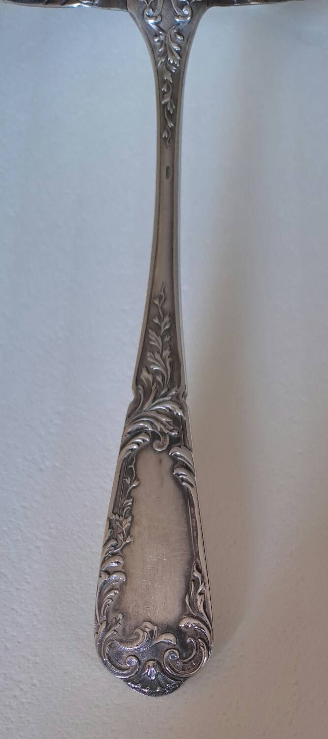 SFAM Louis XV Rocaille silver plated strawberry spoon