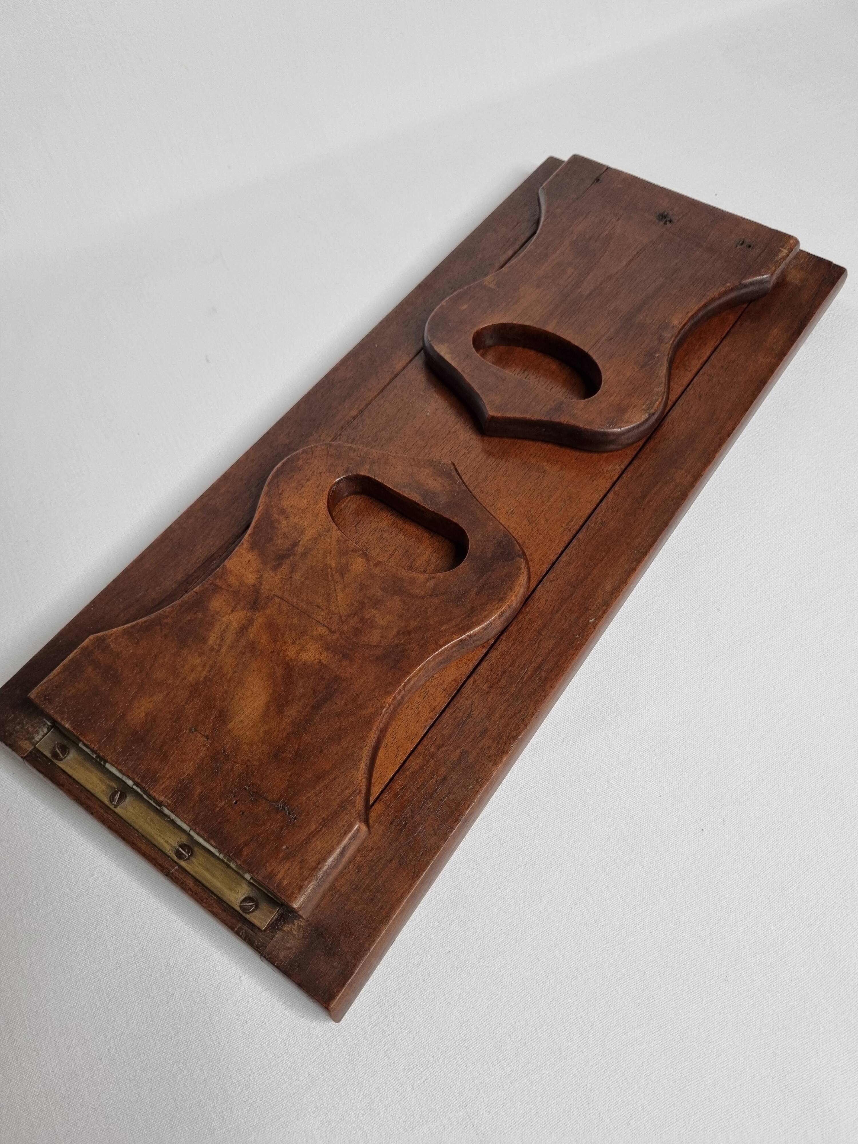 Serre-livres en bois massif à glissière, pliant, 1900