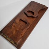 Solid wood bookends with zipper, folding, 1900