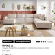 Canapé d'angle modulable xl bobochic nihad velours côtelé beige. très bon é