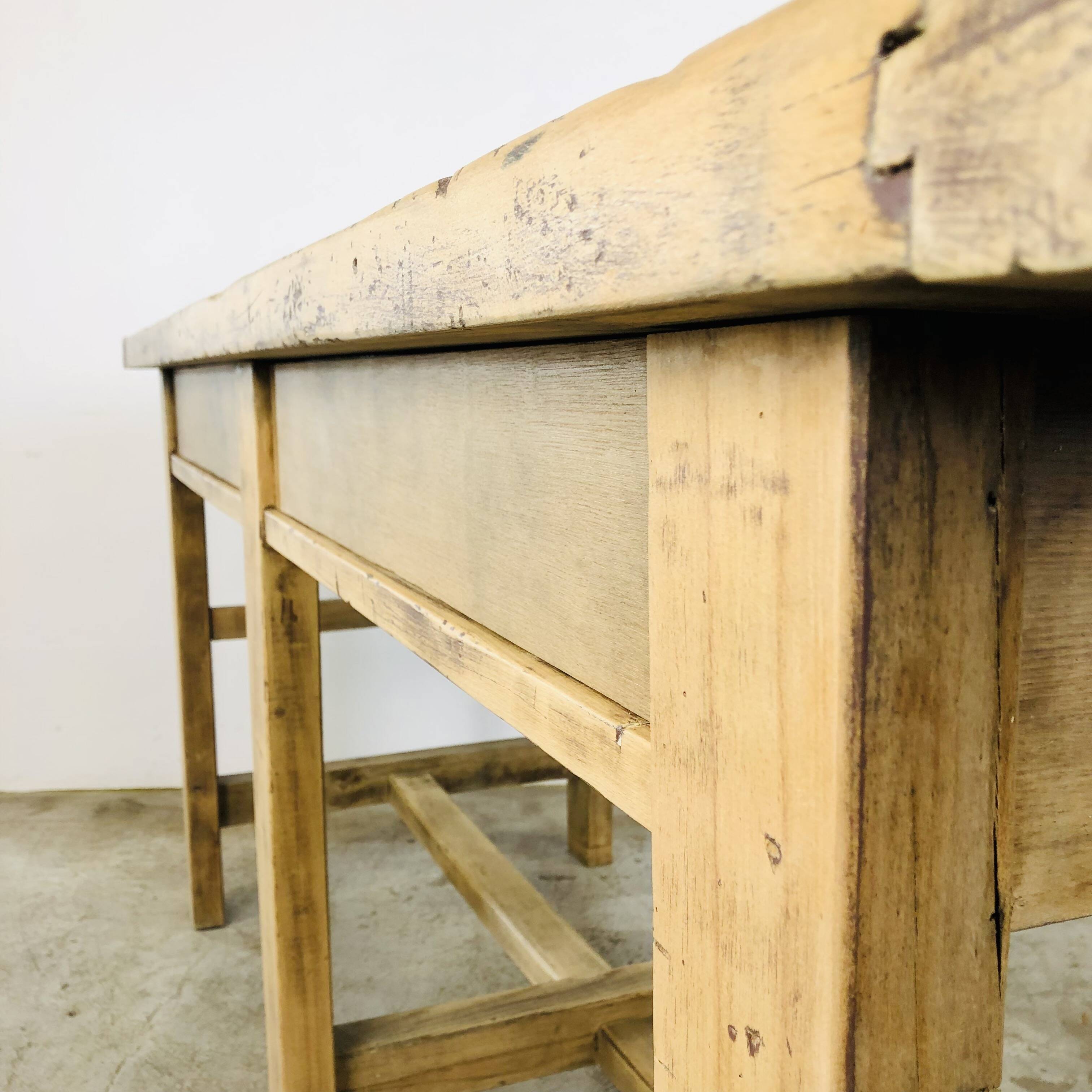 French old beech bakery table