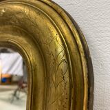 Louis Philippe 1850 mirror, chiseled, gilded with gold leaf
