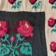Very Old Romanian floral handwoven carpet made in wool, bohemian design
