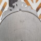 Linen patinated table pscyche mirror