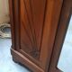 Old art nouveau 3-door wardrobe with mercury mirror