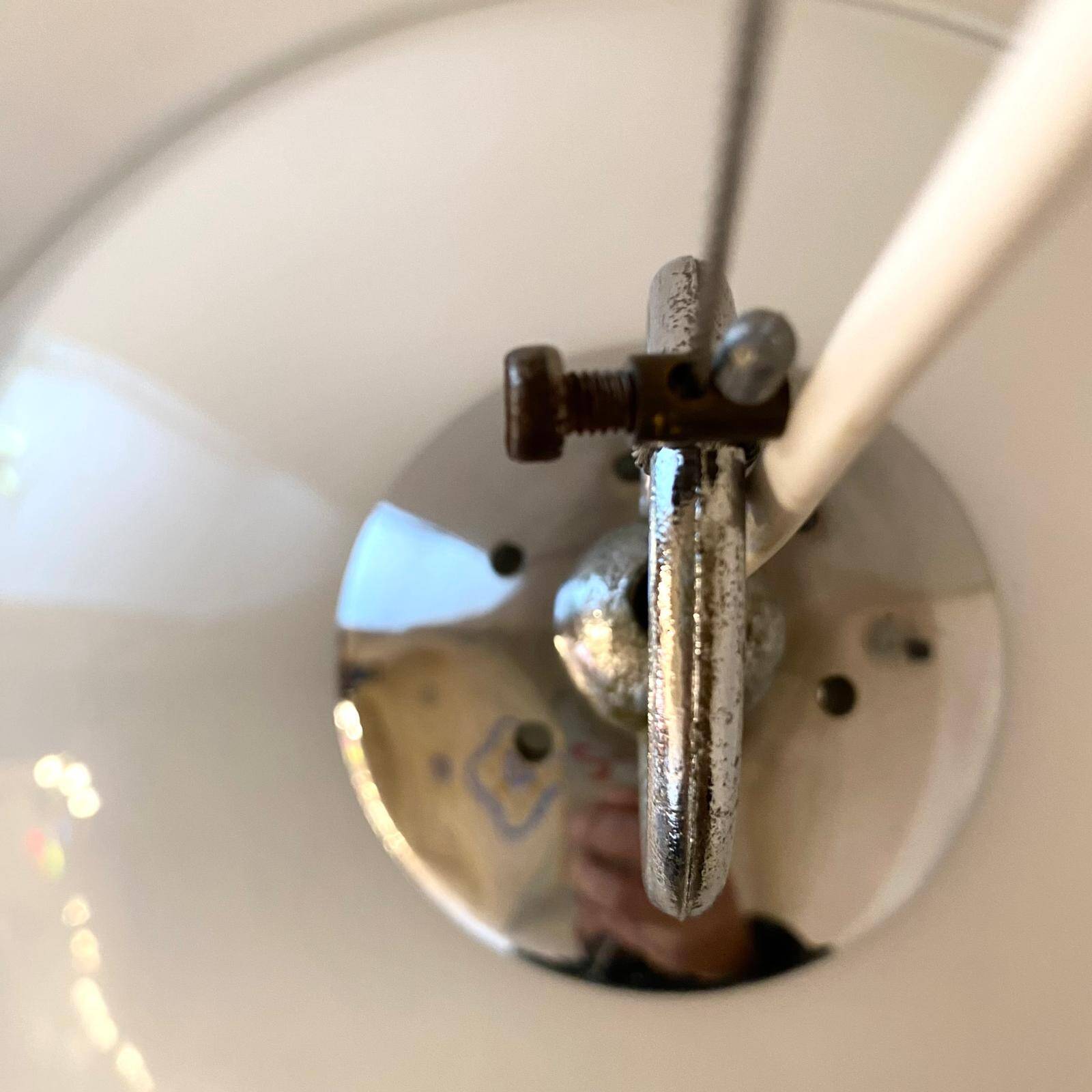 Space Age Design Pendant in Glass, Crystal and Metal