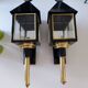 Pair of 1970s vintage lantern interior wall lamps