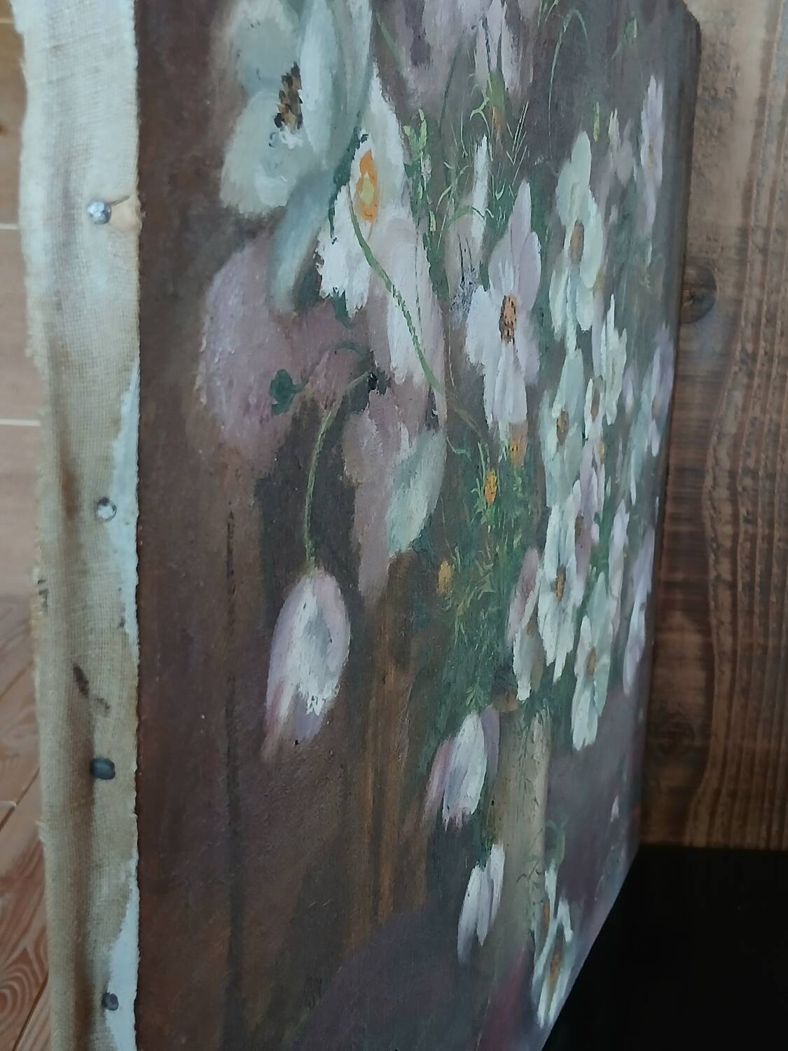 Peinture bouquet de fleurs sur toile 1944
