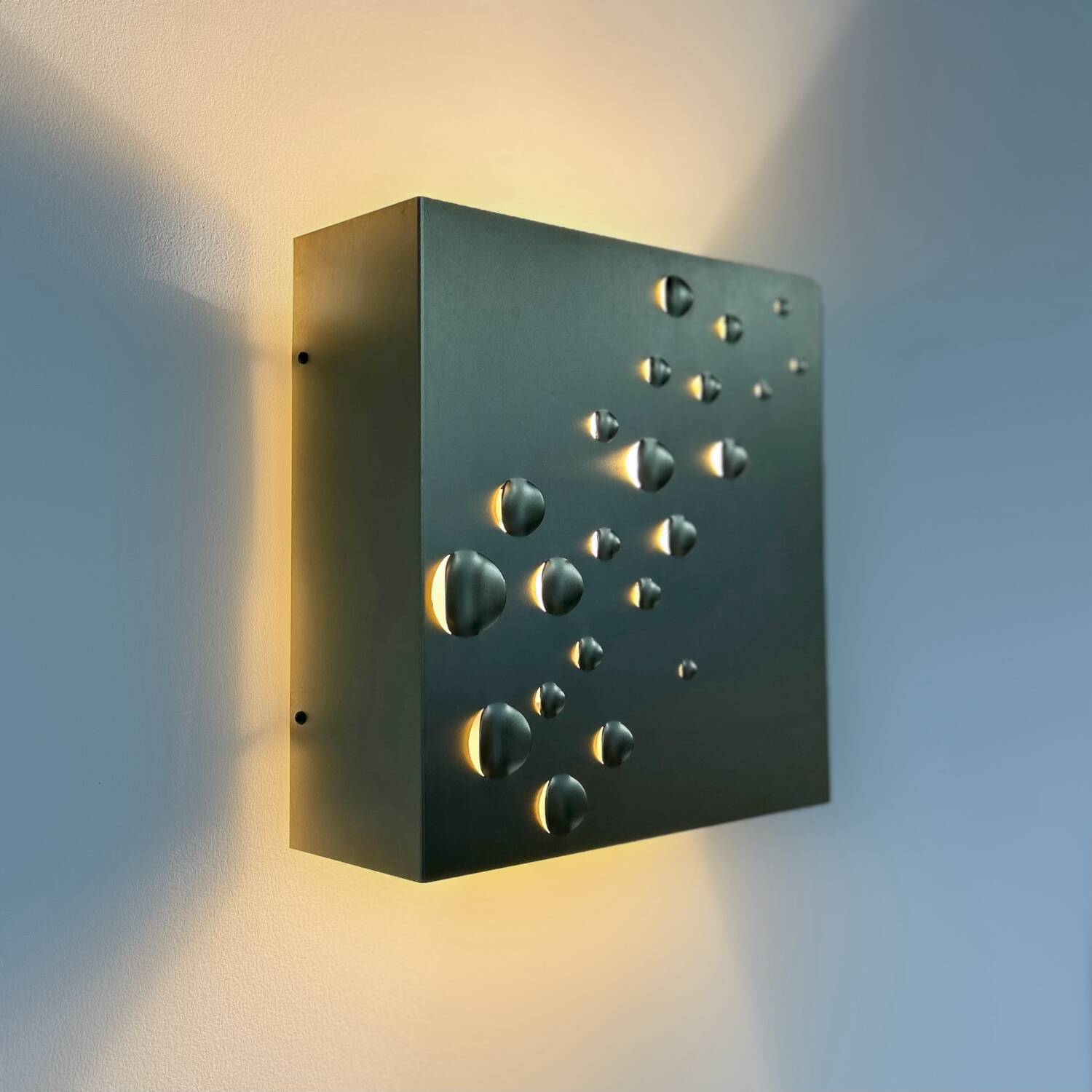 Gold ‘star rain’ wall lamp by e.j. jelles for raak in 1960s