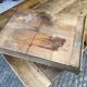 Antique Louis XV style farmhouse table in solid cherry wood.