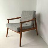 Scandinavian blue gray armchair