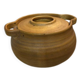 Vintage soup tureen in grey / old tableware from Salins, France
