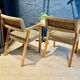 Pair of Olivier de Schrijver armchairs in water hyacinth