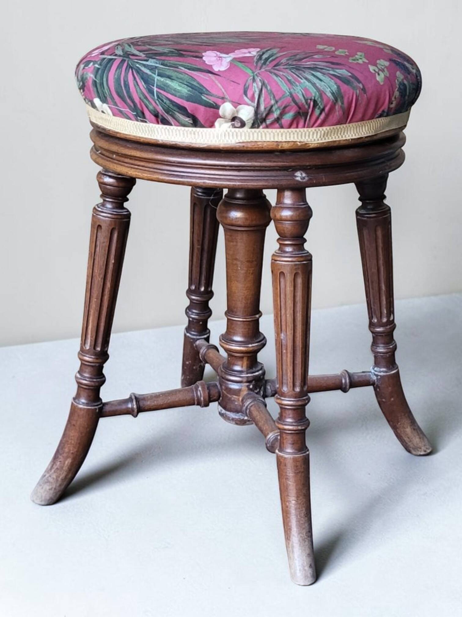 Tabouret de piano Napoléon III, XIXème