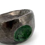 Ronéo black enamelled ceramic pocket emptier by Jean Kounietz