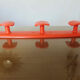 Orange plastic wall coat rack "syla" france 1970