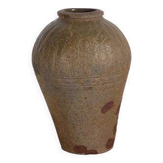 Ancien vase en céramique chinoise verte (c.1900) #1