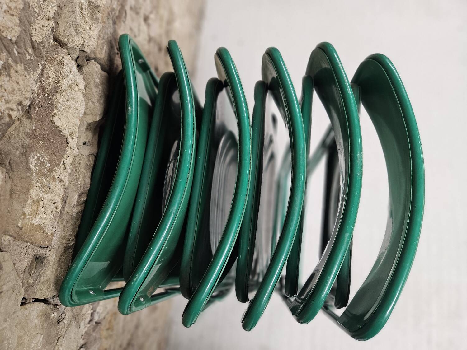 Lot de 6 chaises verte de terrasse pliables