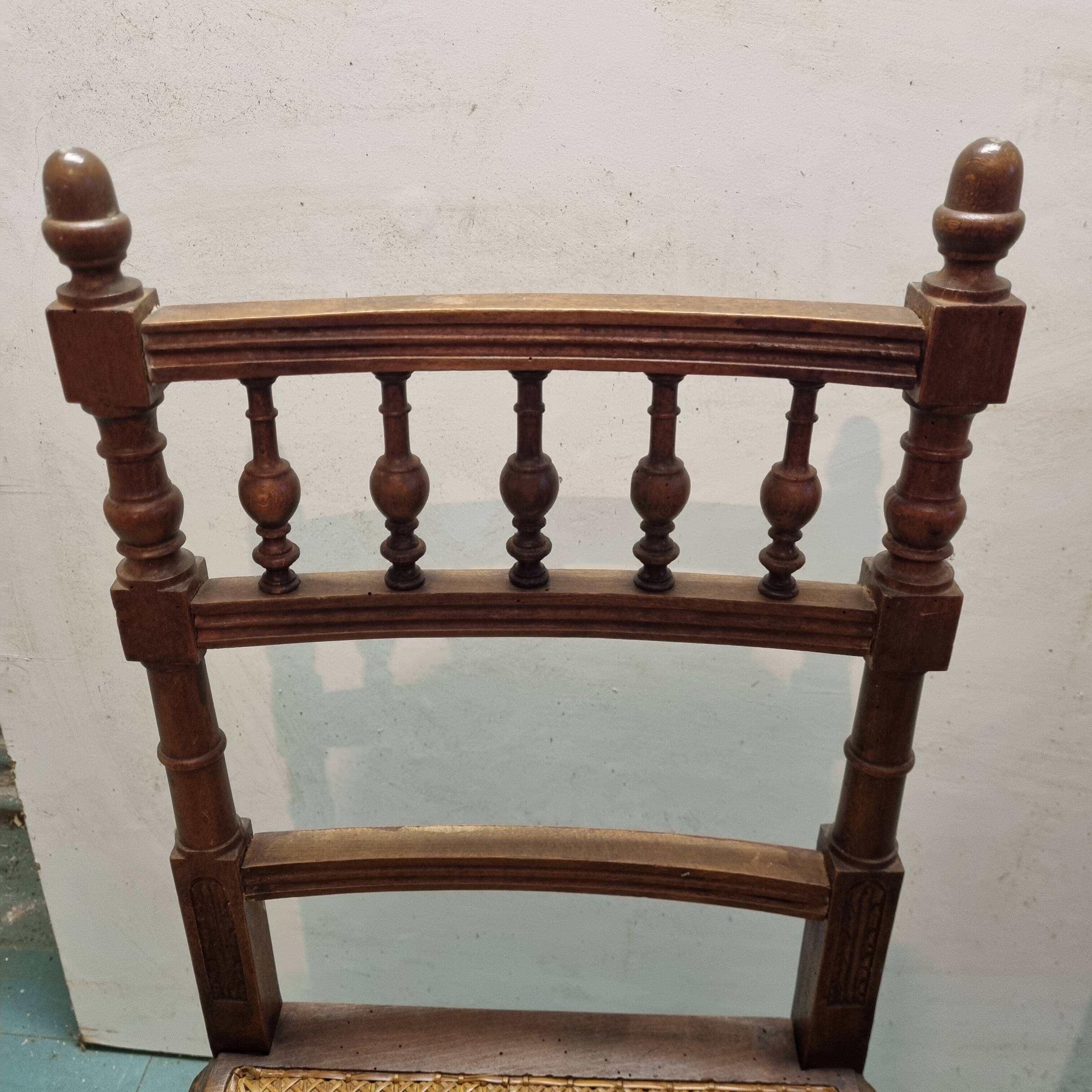 4 chaises rotin & bois