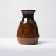Brown ceramic vase, Czechoslovakia, 1960s