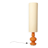 Lampadaire vintage années 70 en verre orange design italien