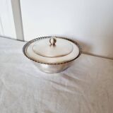 Sugar bowl, pot or cup with lid in Brushed Silver Metal 8Gr