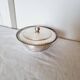Sugar bowl, pot or cup with lid in Brushed Silver Metal 8Gr
