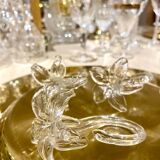 Set of 4 Murano flower napkin rings