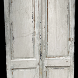 Double portes de placard en sapin massif . XX siècle .