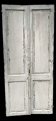 Double portes de placard en sapin massif . XX siècle .
