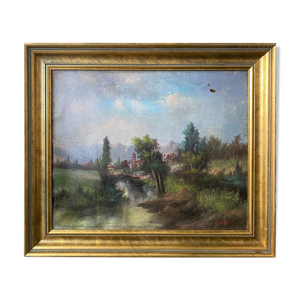 Tableau HST Paysage à la rivière