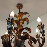 Large Holywood Regency chandelier with 6 light arms from the 60s/70s