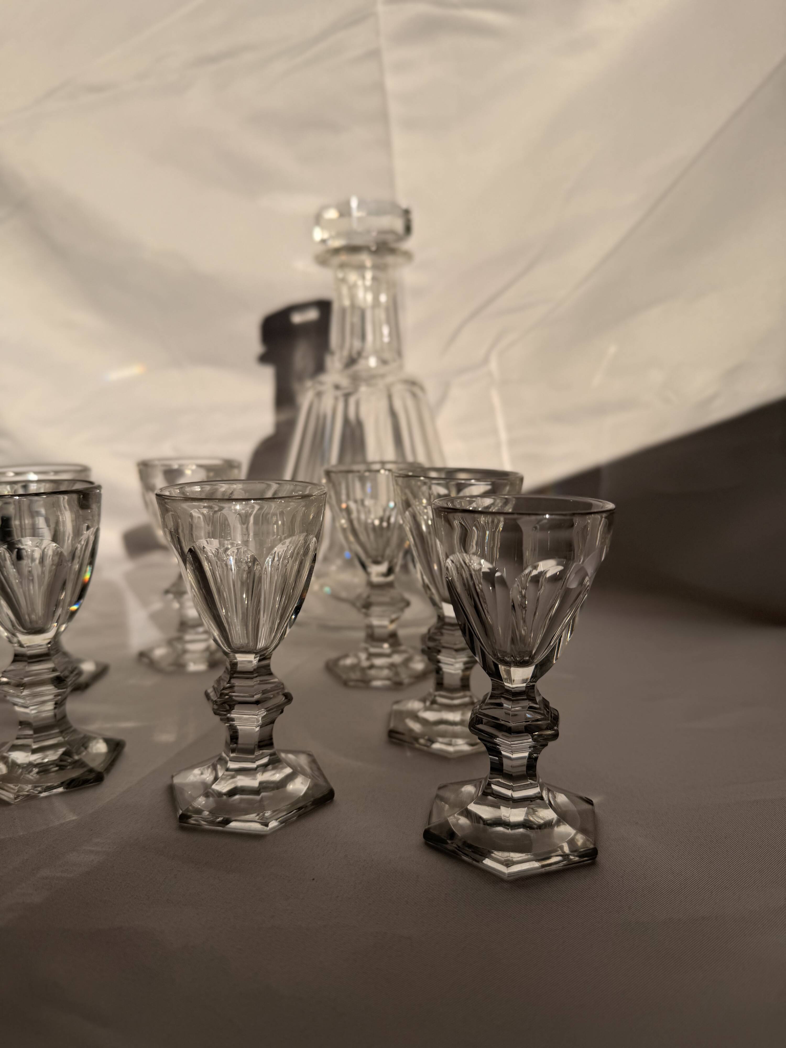 Digestif Service Crystal Baccarat - Harcourt Model (Decanter + 8 Glasses)