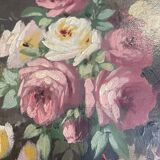 Golden framed flower bouquet painting