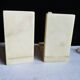 Elephant bookends in alabaster, Pair of elephant bookends.