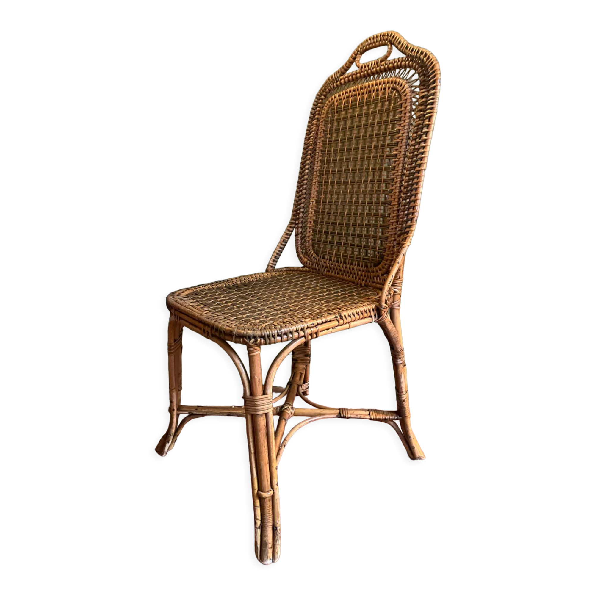 Vintage rattan chair house drucker