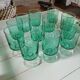 12 vintage stemmed glasses