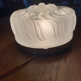 Art Deco pressed glass ceiling light by Lumisec