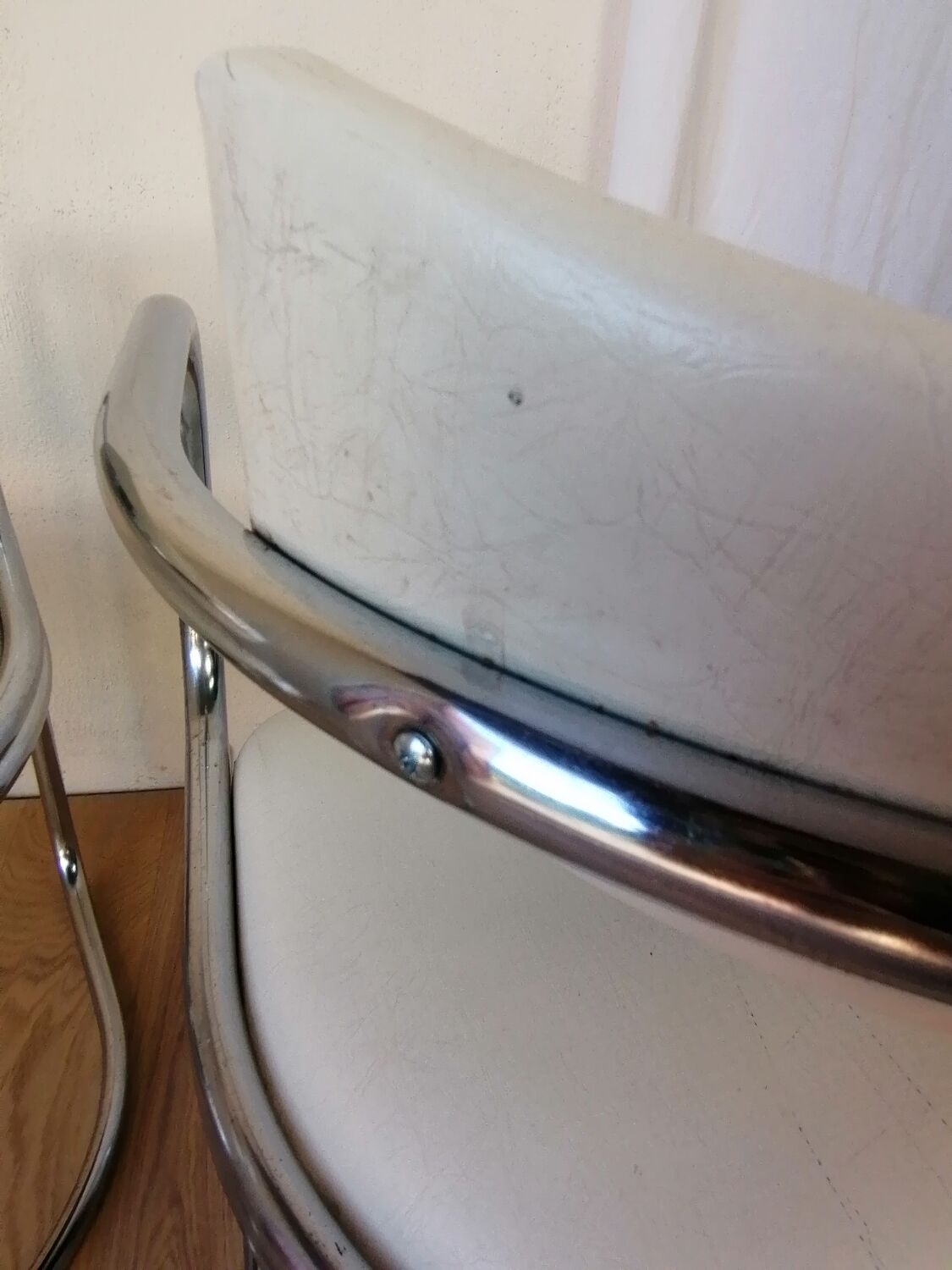 Pair of vintage cantilever chairs Zougoise Victoria, Switzerland.